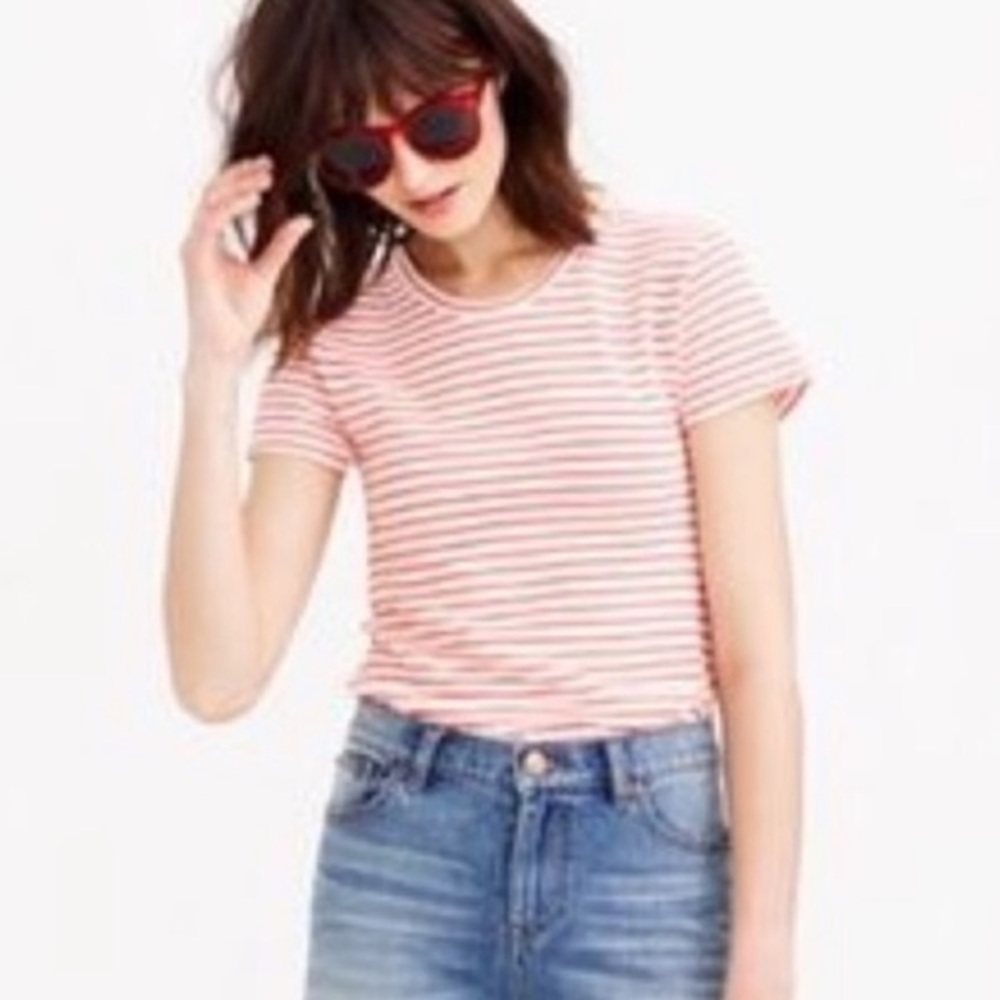 ❤️… J.Crew Red Stripe Painters Tee